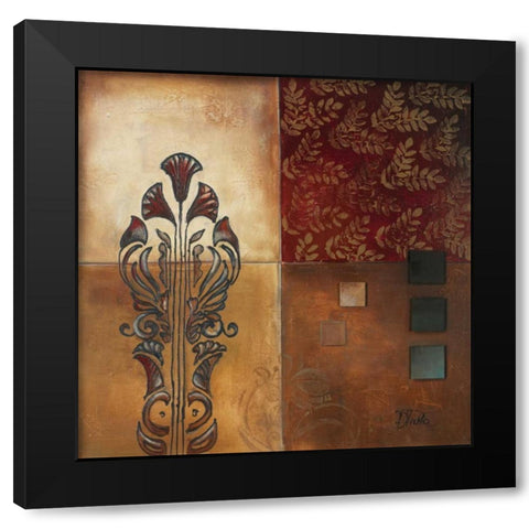 Ornaments II Black Modern Wood Framed Art Print with Double Matting by Pinto, Patricia