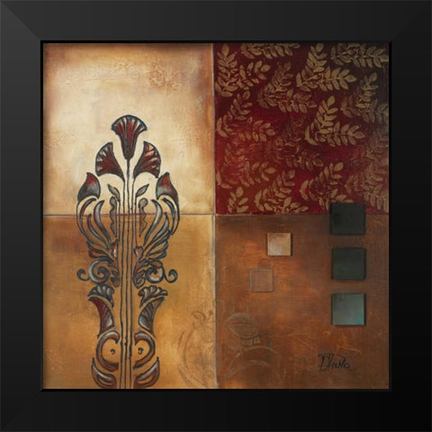 Ornaments II Black Modern Wood Framed Art Print by Pinto, Patricia