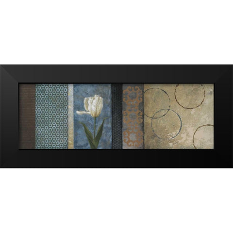 Blue Euphoria Black Modern Wood Framed Art Print by Marcon, Michael