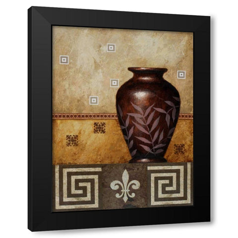 Mahogany Urn I Black Modern Wood Framed Art Print with Double Matting by Marcon, Michael
