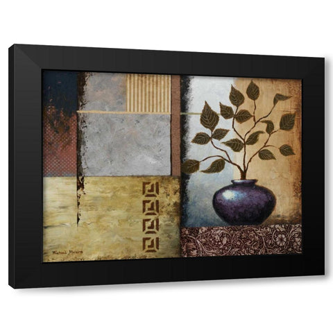 Plum Vase Black Modern Wood Framed Art Print with Double Matting by Marcon, Michael