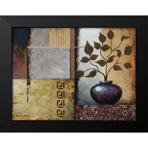 Plum Vase Black Modern Wood Framed Art Print by Marcon, Michael