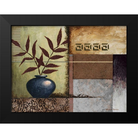 Cobalt Vase Black Modern Wood Framed Art Print by Marcon, Michael