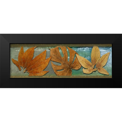 Leaf Panel III Black Modern Wood Framed Art Print by Pinto, Patricia