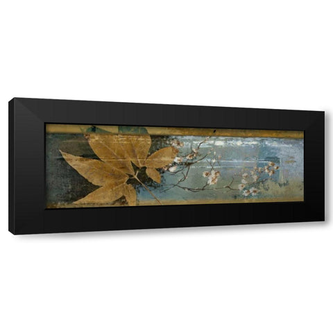 Leaf Panel IV Black Modern Wood Framed Art Print with Double Matting by Pinto, Patricia