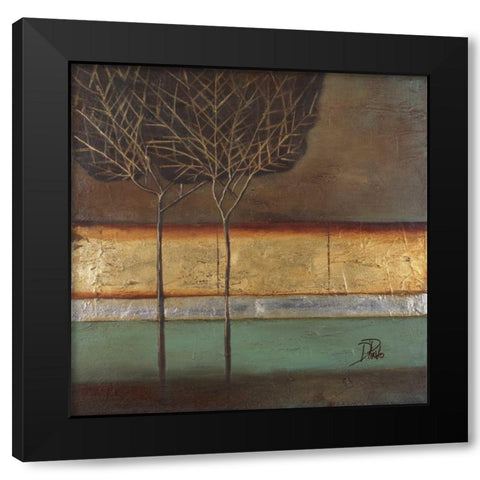 Gold Forest I Black Modern Wood Framed Art Print with Double Matting by Pinto, Patricia
