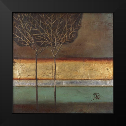 Gold Forest I Black Modern Wood Framed Art Print by Pinto, Patricia