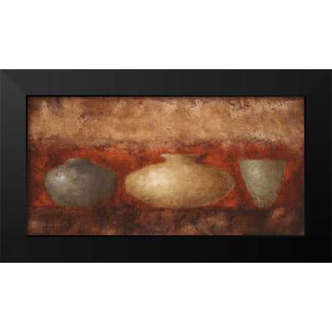 Rustic Vases I Black Modern Wood Framed Art Print by Loreth, Lanie