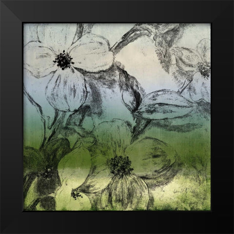 Green Bella Natura II Black Modern Wood Framed Art Print by Loreth, Lanie