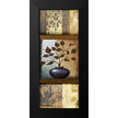 Vase Ornament I Black Modern Wood Framed Art Print by Marcon, Michael