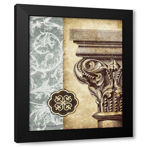 Romanesque I Black Modern Wood Framed Art Print with Double Matting by Marcon, Michael