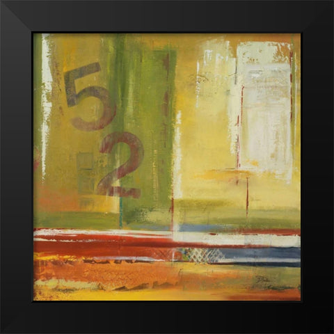 House 52 Black Modern Wood Framed Art Print by Pinto, Patricia