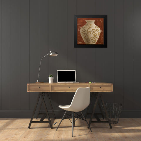 Vessel on Red I Black Modern Wood Framed Art Print by Loreth, Lanie