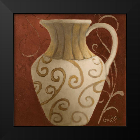 Vessel on Red II Black Modern Wood Framed Art Print by Loreth, Lanie