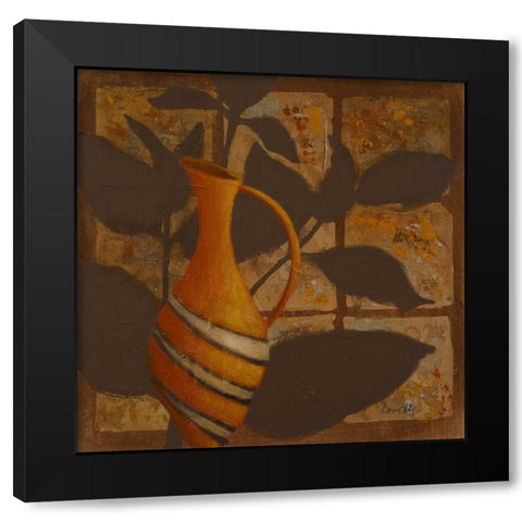 Little Striped Vase I Black Modern Wood Framed Art Print by Loreth, Lanie