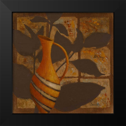 Little Striped Vase I Black Modern Wood Framed Art Print by Loreth, Lanie