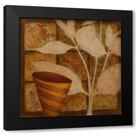 Little Striped Vase II Black Modern Wood Framed Art Print by Loreth, Lanie