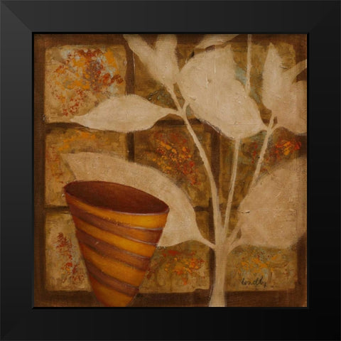 Little Striped Vase II Black Modern Wood Framed Art Print by Loreth, Lanie