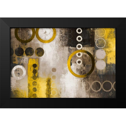 Yellow Liberated Black Modern Wood Framed Art Print by Marcon, Michael