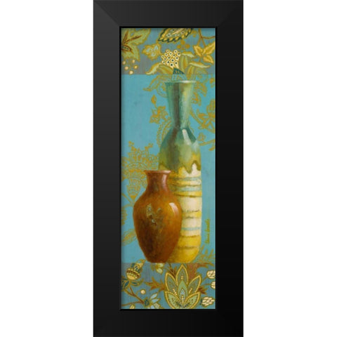 Vases on European Floral I Black Modern Wood Framed Art Print by Loreth, Lanie