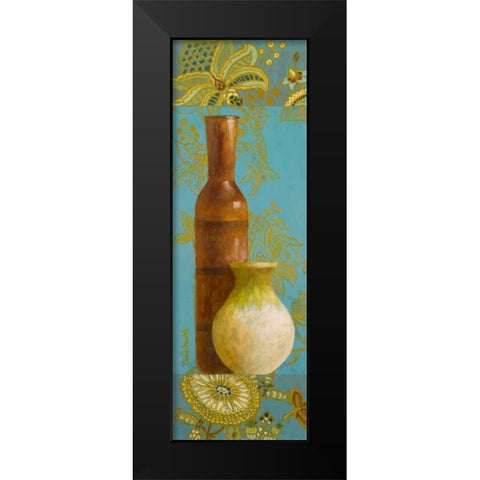 Vases on European Floral II Black Modern Wood Framed Art Print by Loreth, Lanie