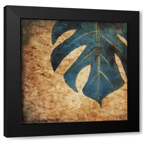 Balazo Damask I Black Modern Wood Framed Art Print with Double Matting by Pinto, Patricia