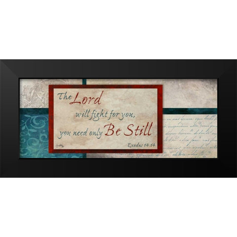 Be Still Black Modern Wood Framed Art Print by Medley, Elizabeth
