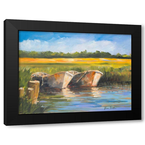 Day on the Lake Black Modern Wood Framed Art Print with Double Matting by Slivka, Jane