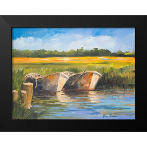 Day on the Lake Black Modern Wood Framed Art Print by Slivka, Jane
