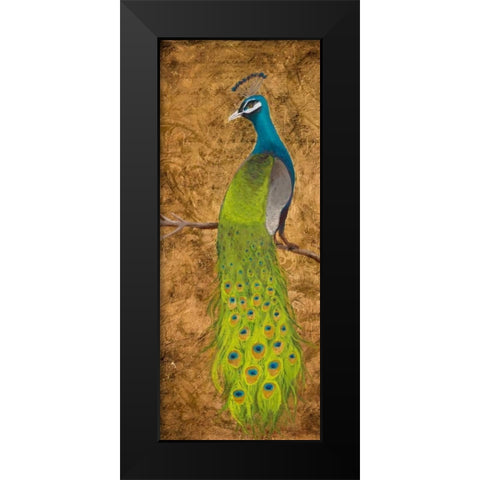 Peacocks I Black Modern Wood Framed Art Print by Josefina