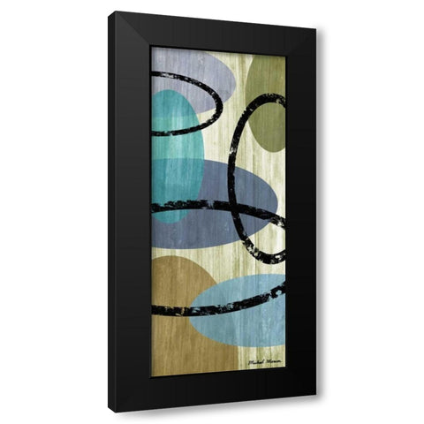 Elastic Blue I Black Modern Wood Framed Art Print by Marcon, Michael