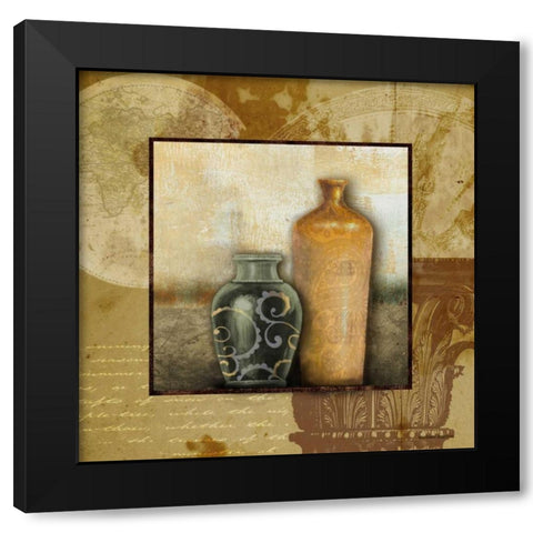 Library Vessels I Black Modern Wood Framed Art Print with Double Matting by Marcon, Michael