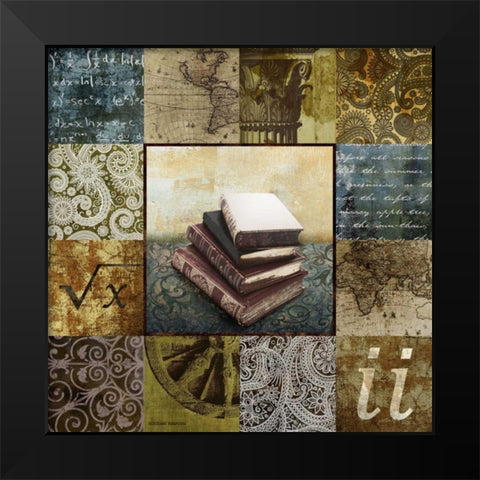 Escape to the Library II Black Modern Wood Framed Art Print by Marcon, Michael