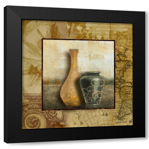 Library Vessels II Black Modern Wood Framed Art Print with Double Matting by Marcon, Michael