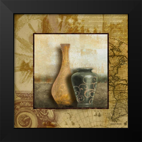 Library Vessels II Black Modern Wood Framed Art Print by Marcon, Michael