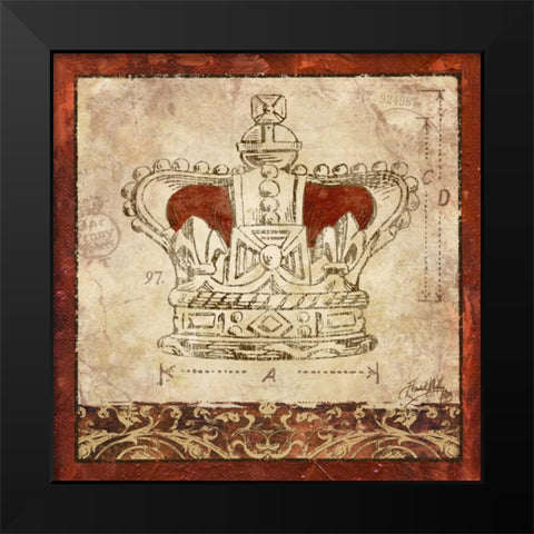 Crowns II Black Modern Wood Framed Art Print by Medley, Elizabeth
