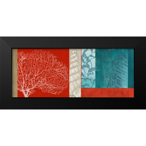 Nautical Finds I Black Modern Wood Framed Art Print by Medley, Elizabeth