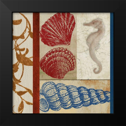 Nautical Surroundings Squares II Black Modern Wood Framed Art Print by Medley, Elizabeth