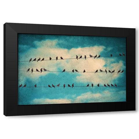 Together Again Black Modern Wood Framed Art Print with Double Matting by Peck, Gail