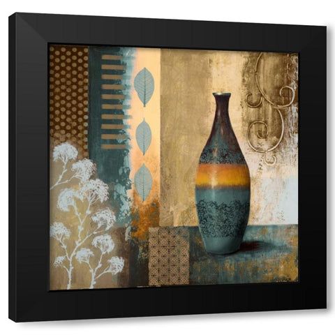 Earthly Pottery I Black Modern Wood Framed Art Print with Double Matting by Marcon, Michael