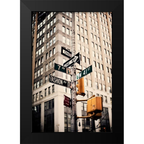 Fashion Ave Black Modern Wood Framed Art Print by Bryant, Susan