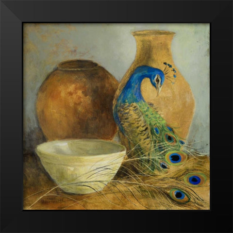 Peacock Vessels II Black Modern Wood Framed Art Print by Loreth, Lanie