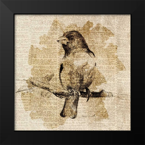 Bird Study IV Black Modern Wood Framed Art Print by Loreth, Lanie