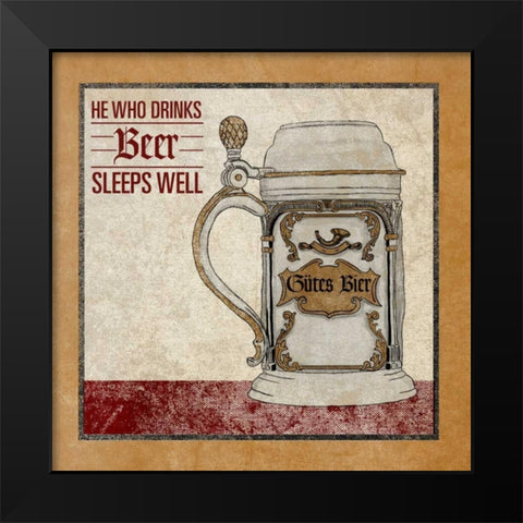 Stein I Black Modern Wood Framed Art Print by SD Graphics Studio