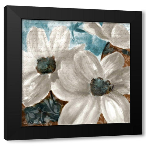 Walk With Beauty Blue I Black Modern Wood Framed Art Print with Double Matting by Loreth, Lanie