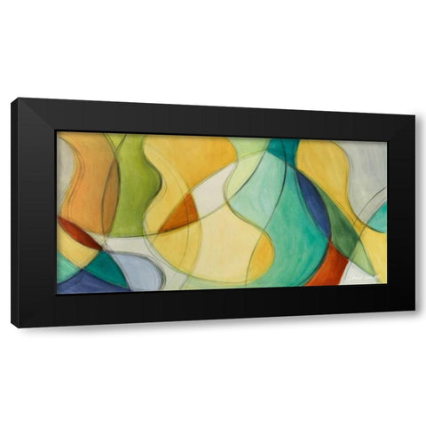 Curving Color Black Modern Wood Framed Art Print by Loreth, Lanie
