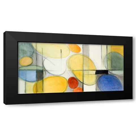 Very Retro Blue Black Modern Wood Framed Art Print with Double Matting by Loreth, Lanie