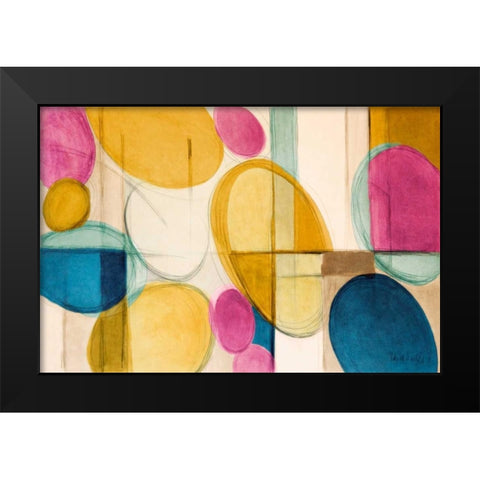 Very Retro Black Modern Wood Framed Art Print by Loreth, Lanie