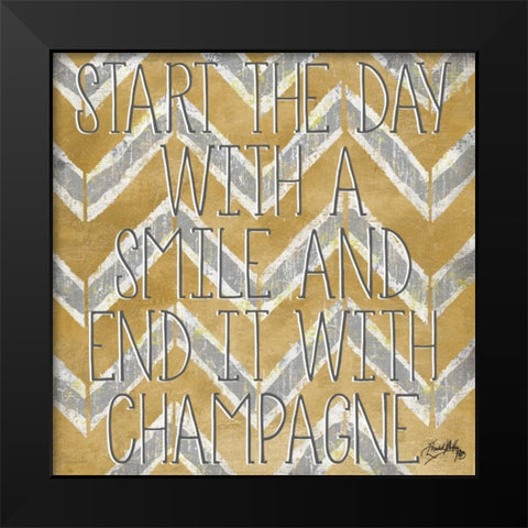 Love and Smile Modele II Black Modern Wood Framed Art Print by Medley, Elizabeth