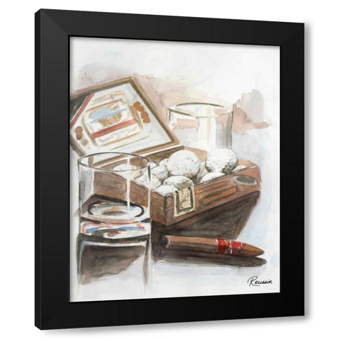 Box of Golf Balls Black Modern Wood Framed Art Print by French-Roussia, Heather A.
